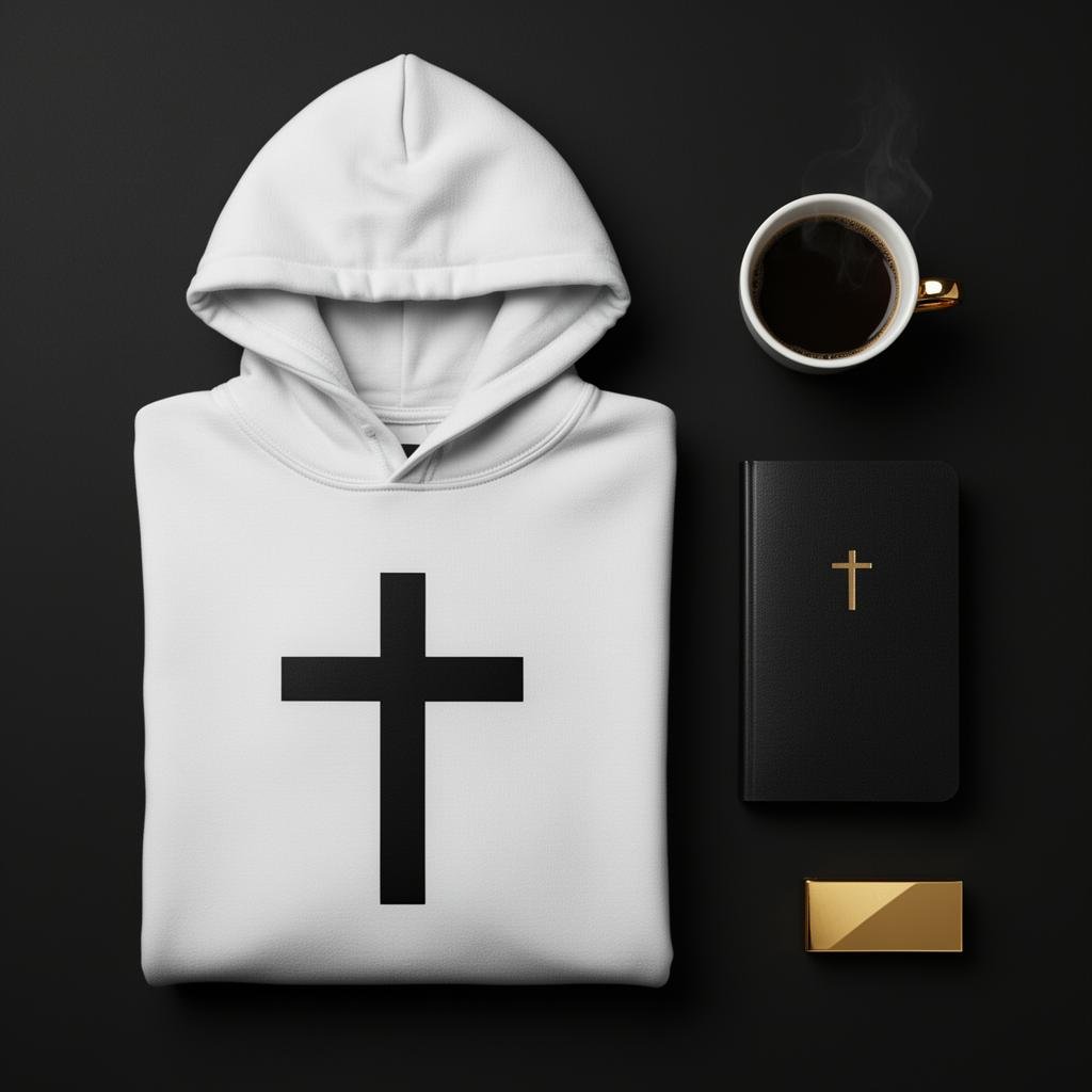 Cross Hoodie — White